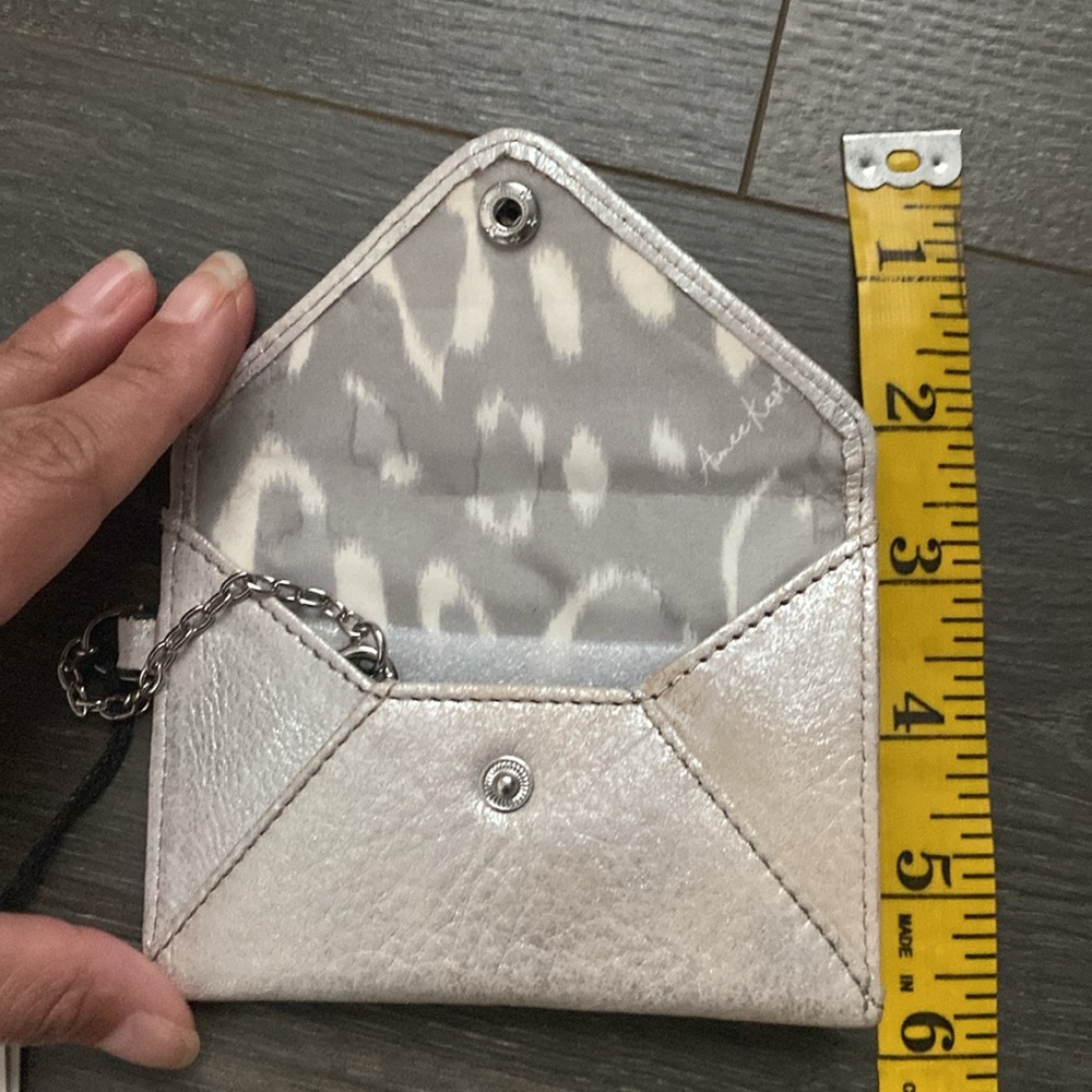 Aimee Kestenberg Pouch color stone silver new with tags genuine leather Y2K - Picture 6 of 7